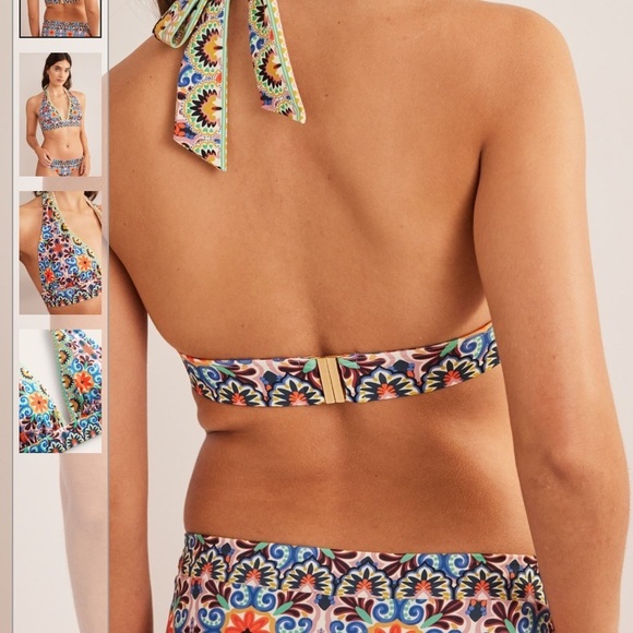 Boden Merano Deep V-Neck Bikini Top 2 piece bikini set vacation summer u… - Picture 2 of 11
